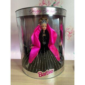 1998 Mattel Happy Holidays Barbie NIB - Rare Box Misprint/Error Collectible Doll